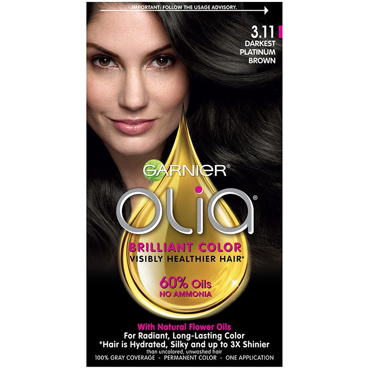 Olia Brilliant Color Hair Color 3.11 Darkest Platinum Brown
